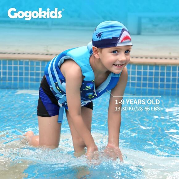 Gogokids Kid Swim Vest Float Life Jacket 7-9 years 55 - 77 lbs 25 - 35 kg NWT - Picture 3 of 7
